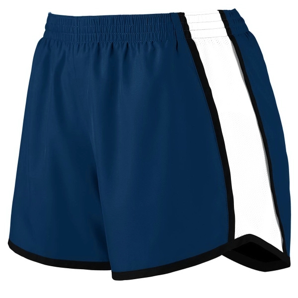 Ladies' junior fit shorts made of 100% polyester with a 4-inch... from ASI 37461 Augusta Sportswear / Augusta Sportswear, Inc. d/b/a Momentec Brands