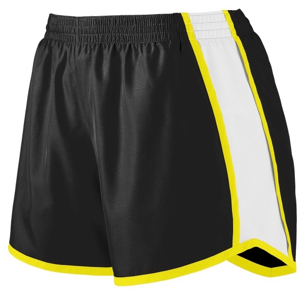 Girls junior fit shorts made of 100% polyester with moisture wicking... from ASI 37461 Augusta Sportswear / Augusta Sportswear, Inc. d/b/a Momentec Brands