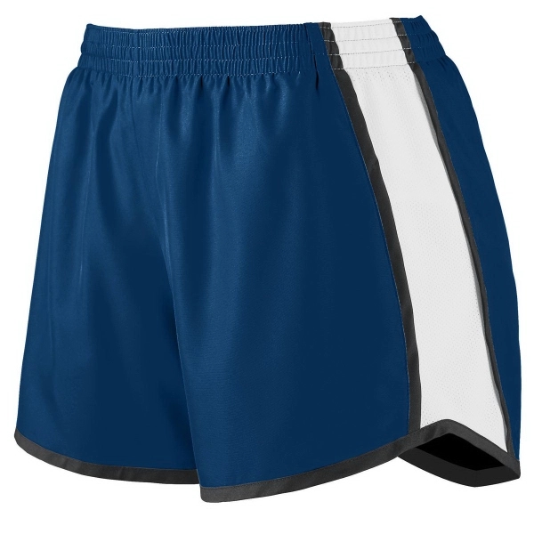 Girls junior fit shorts made of 100% polyester with moisture wicking... from ASI 37461 Augusta Sportswear / Augusta Sportswear, Inc. d/b/a Momentec Brands