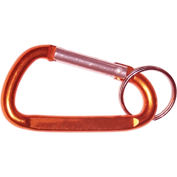 Carabiner with split key ring and solid aluminum construction.... from ASI 74585 Nu Promo International / Nu Promo Line