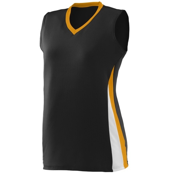 Girls performance jersey made from polyester and spandex pinhole mesh.... from ASI 37461 Augusta Sportswear / Augusta Sportswear, Inc. d/b/a Momentec Brands