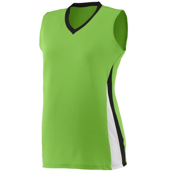 Girls performance jersey made from polyester and spandex pinhole mesh.... from ASI 37461 Augusta Sportswear / Augusta Sportswear, Inc. d/b/a Momentec Brands