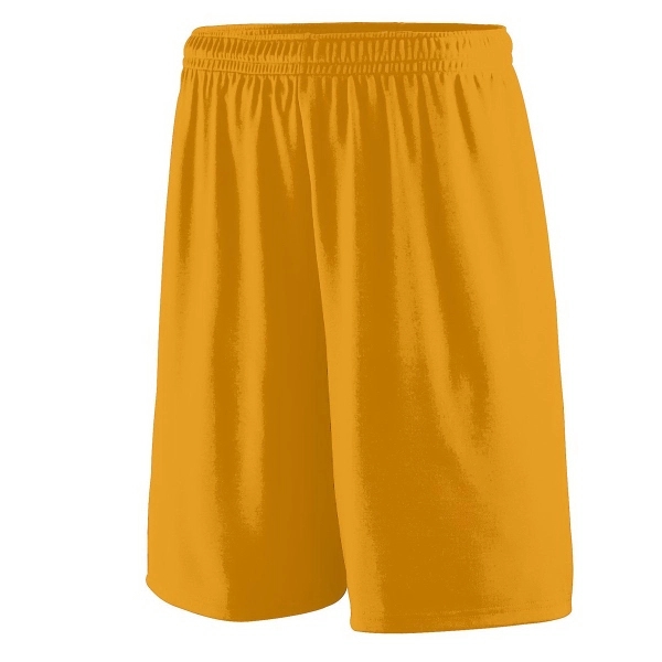 Polyester shorts for adults with moisture wicking, a 9-inch inseam, and... from ASI 37461 Augusta Sportswear / Augusta Sportswear, Inc. d/b/a Momentec Brands