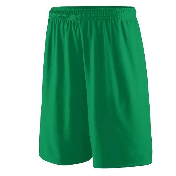 Polyester shorts for adults with moisture wicking, a 9-inch inseam, and... from ASI 37461 Augusta Sportswear / Augusta Sportswear, Inc. d/b/a Momentec Brands