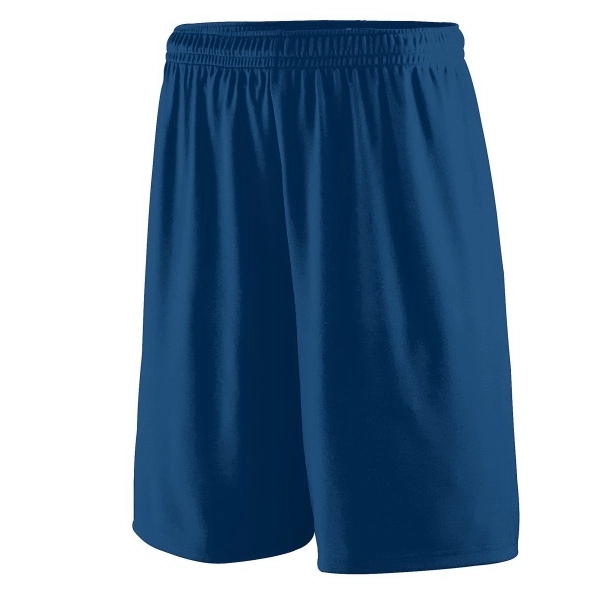 Polyester shorts for adults with moisture wicking, a 9-inch inseam, and... from ASI 37461 Augusta Sportswear / Augusta Sportswear, Inc. d/b/a Momentec Brands