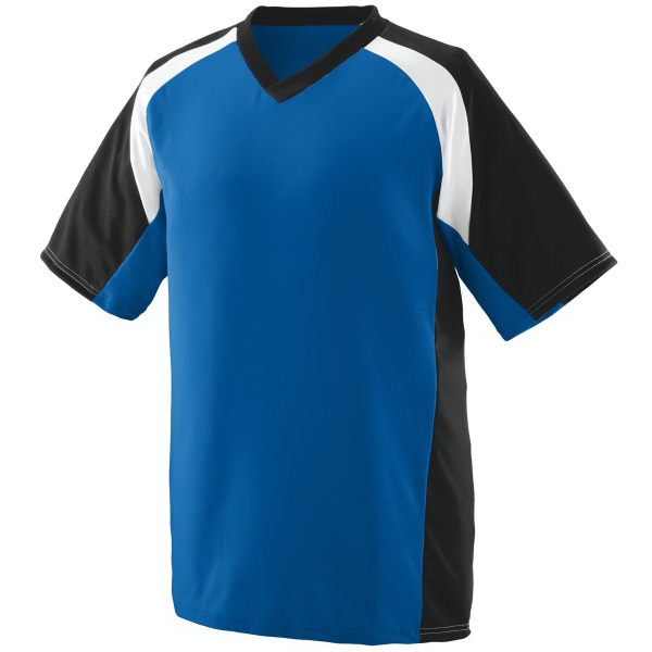 Youth pinhole mesh performance fabric baseball/softball jersey... from ASI 37461 Augusta Sportswear