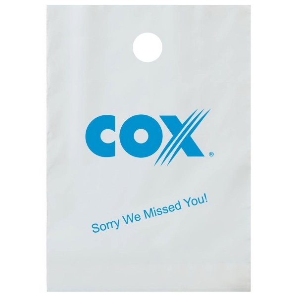 2.5 mil. low density plastic bag with reinforced die cut patch... from ASI 75731 PWS / Pacific Western Sales/Cater Line