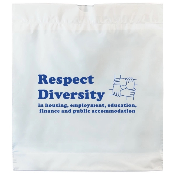 1.75 mil. low density white plastic bags with poly pull drawtape... from ASI 75731 PWS / Pacific Western Sales/Cater Line