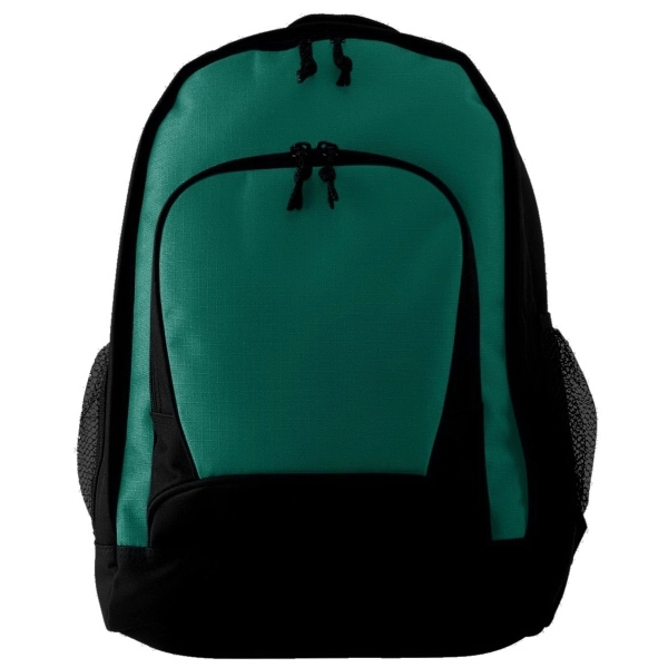 Backpack with front panels made of polyester ripstop and a zippered... from ASI 37461 Augusta Sportswear