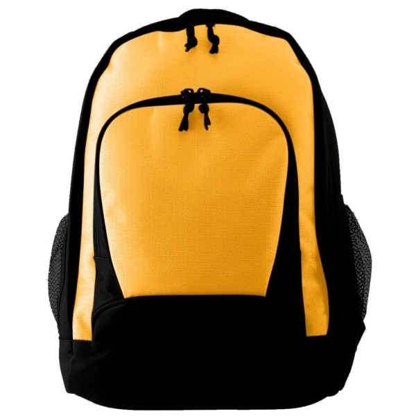 Backpack with front panels made of polyester ripstop and a zippered... from ASI 37461 Augusta Sportswear