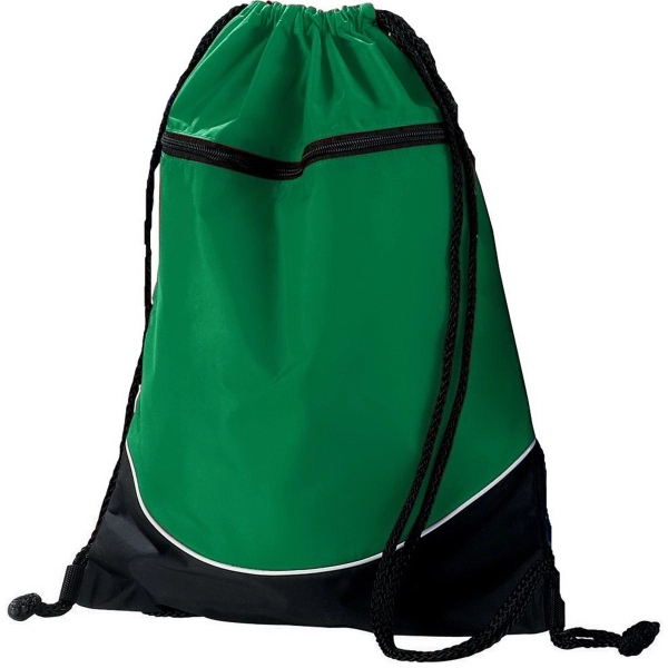 Nylon backpack with PVC coating, drawcord closure and zippered front pocket... from ASI 37461 Augusta Sportswear