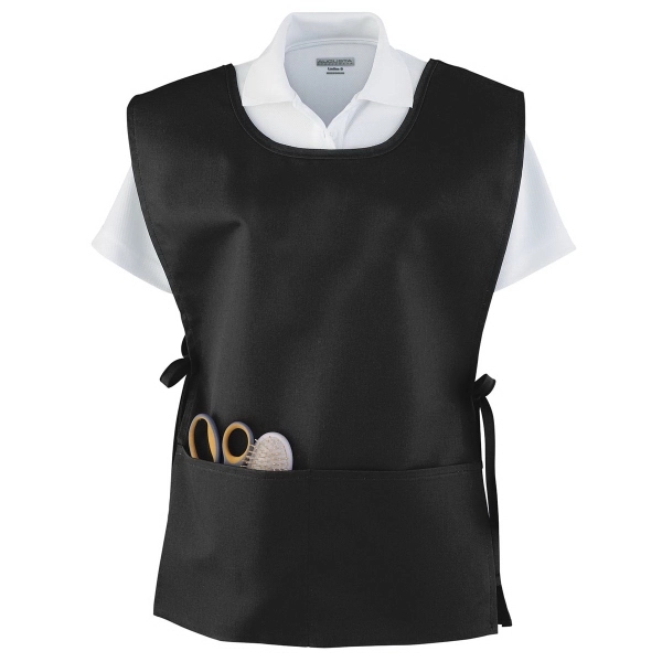 Polyester/cotton smock with adjustable side ties and a center divided pouch... from ASI 37461 Augusta Sportswear