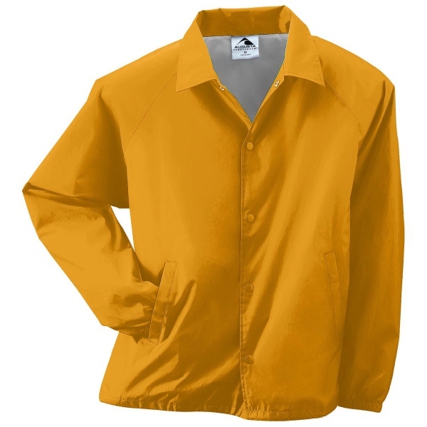 Adult water-resistant nylon coach's jacket lined with polyester featuring a snap... from ASI 37461 Augusta Sportswear