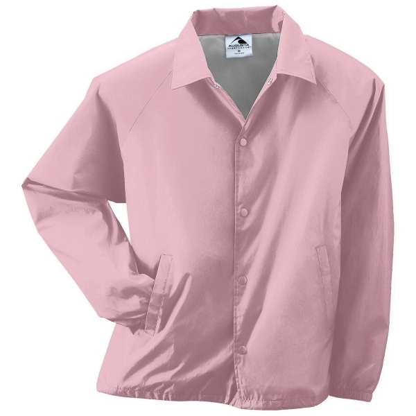 Adult water-resistant nylon coach's jacket lined with polyester featuring a snap... from ASI 37461 Augusta Sportswear