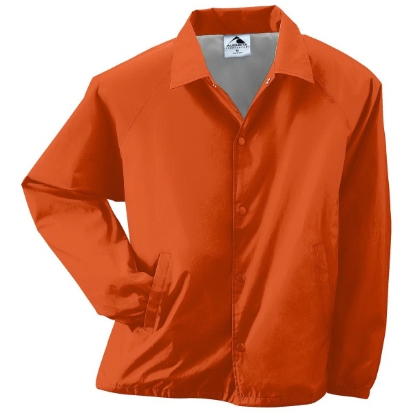 Adult water-resistant nylon coach's jacket lined with polyester featuring a snap... from ASI 37461 Augusta Sportswear