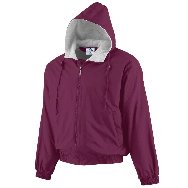 Adult hooded jacket made of 100% nylon taffeta with fleece lining... from ASI 37461 Augusta Sportswear