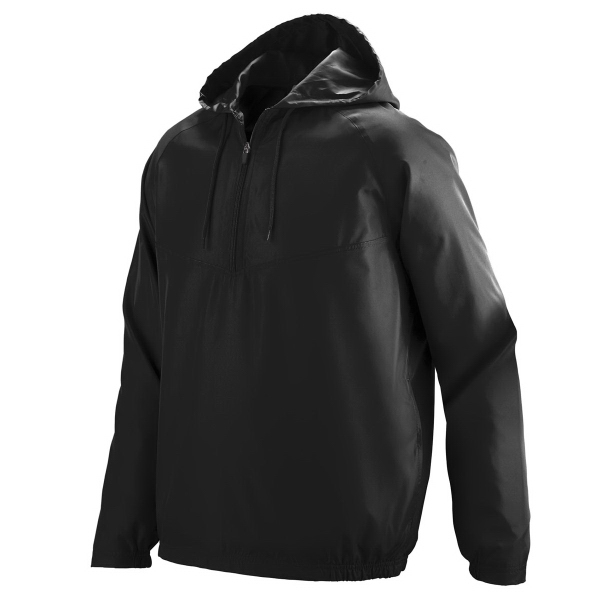 Adult half-zip style hooded pullover made of polyester with raglan sleeves.... from ASI 37461 Augusta Sportswear