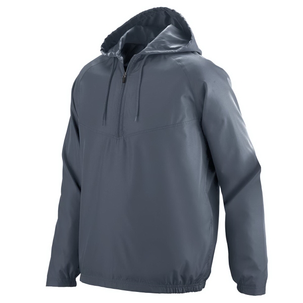 Adult half-zip style hooded pullover made of polyester with raglan sleeves.... from ASI 37461 Augusta Sportswear