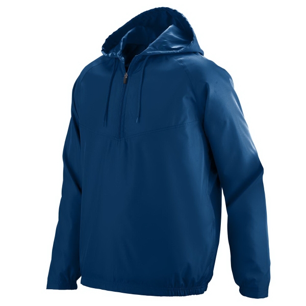 Adult half-zip style hooded pullover made of polyester with raglan sleeves.... from ASI 37461 Augusta Sportswear