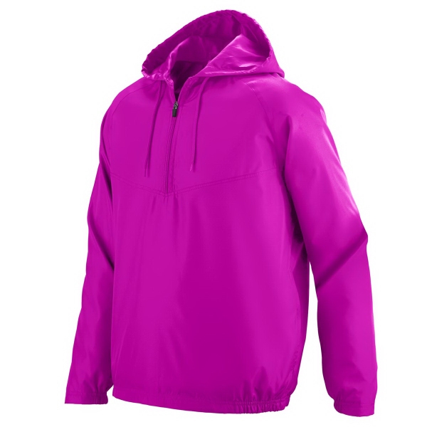 Adult half-zip style hooded pullover made of polyester with raglan sleeves.... from ASI 37461 Augusta Sportswear