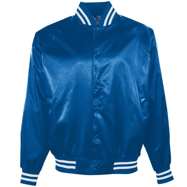Adult baseball jacket made of a nylon satin shell with polyester... from ASI 37461 Augusta Sportswear