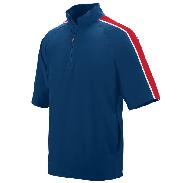 Blank, water-resistant, adult short sleeve pullover featuring contrast piping and sleeve... from ASI 37461 Augusta Sportswear