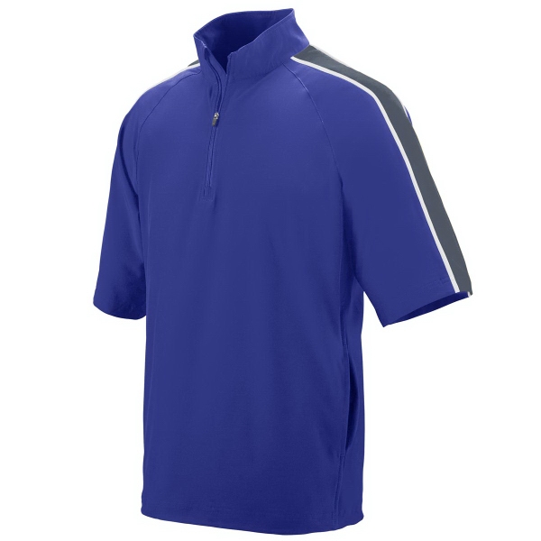 Blank, water-resistant, adult short sleeve pullover featuring contrast piping and sleeve... from ASI 37461 Augusta Sportswear