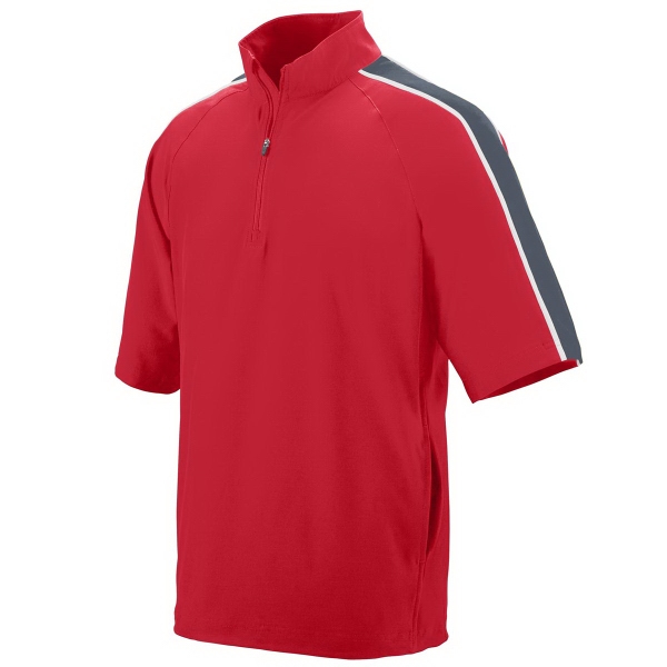 Blank, water-resistant, adult short sleeve pullover featuring contrast piping and sleeve... from ASI 37461 Augusta Sportswear