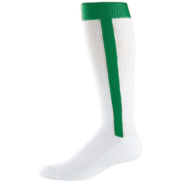Youth size, knee-length baseball stirrup tube socks with color stripe knitted... from ASI 37461 Augusta Sportswear