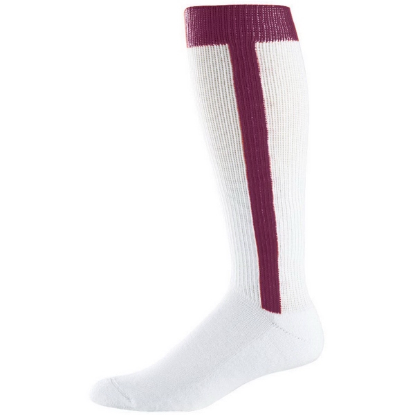 Youth size, knee-length baseball stirrup tube socks with color stripe knitted... from ASI 37461 Augusta Sportswear