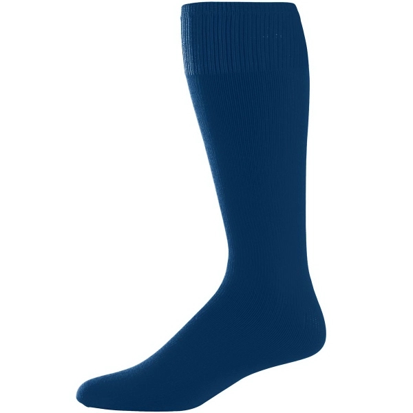 Intermediate size, knee-length tube game socks that sit slightly below the... from ASI 37461 Augusta Sportswear