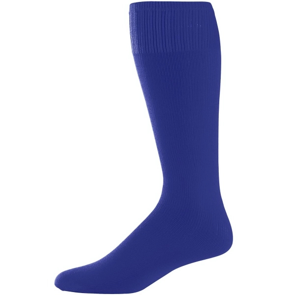 Intermediate size, knee-length tube game socks that sit slightly below the... from ASI 37461 Augusta Sportswear