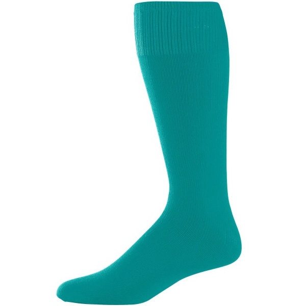 Intermediate size, knee-length tube game socks that sit slightly below the... from ASI 37461 Augusta Sportswear