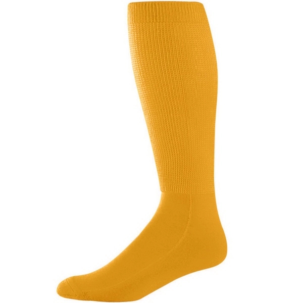 Adult size, knee-length athletic tube socks with cushioned toe, sole and... from ASI 37461 Augusta Sportswear