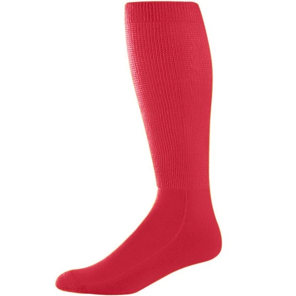 Adult size, knee-length athletic tube socks with cushioned toe, sole and... from ASI 37461 Augusta Sportswear