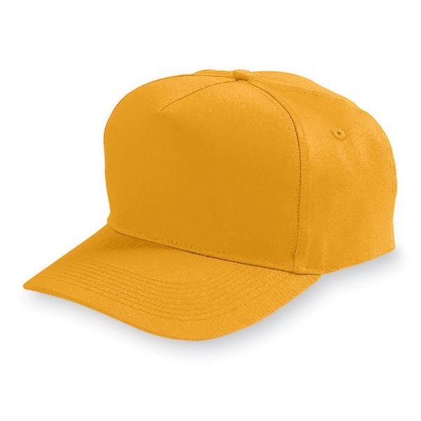 Adjustable cotton twill cap with five panels... from ASI 37461 Augusta Sportswear