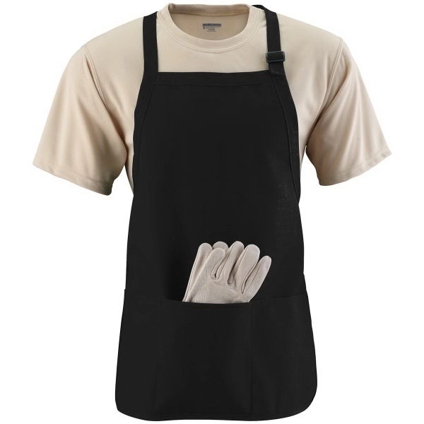 Polyester/cotton twill apron with triple-divided pouch pocket that's sold blank.... from ASI 37461 Augusta Sportswear