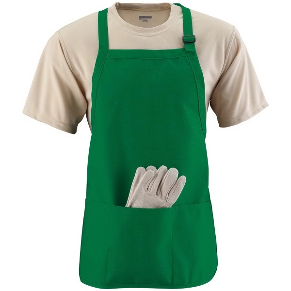 Polyester/cotton twill apron with triple-divided pouch pocket that's sold blank.... from ASI 37461 Augusta Sportswear