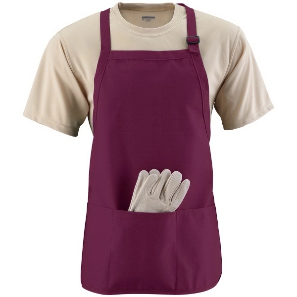 Polyester/cotton twill apron with triple-divided pouch pocket that's sold blank.... from ASI 37461 Augusta Sportswear