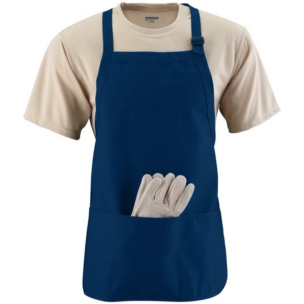 Polyester/cotton twill apron with triple-divided pouch pocket that's sold blank.... from ASI 37461 Augusta Sportswear