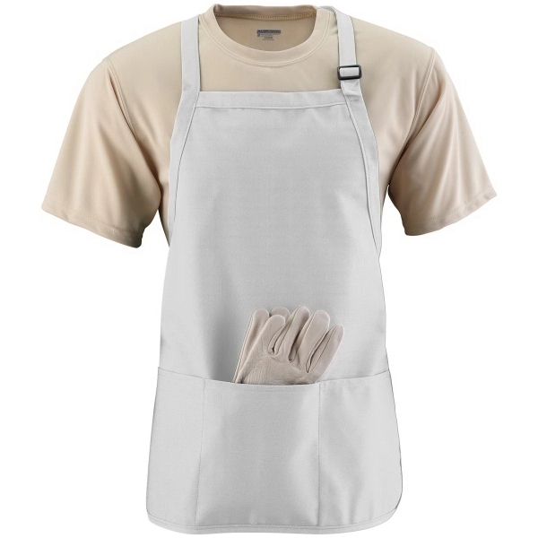 Polyester/cotton twill apron with triple-divided pouch pocket that's sold blank.... from ASI 37461 Augusta Sportswear