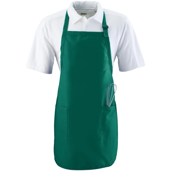 Polyester/cotton twill apron with neck strap, waist ties and patch pockets... from ASI 37461 Augusta Sportswear