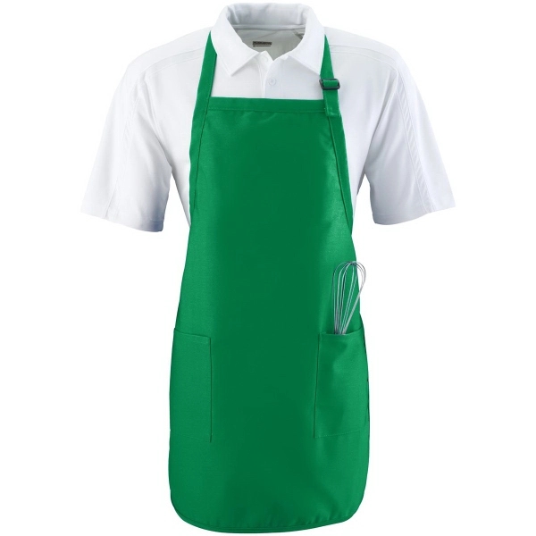 Polyester/cotton twill apron with neck strap, waist ties and patch pockets... from ASI 37461 Augusta Sportswear