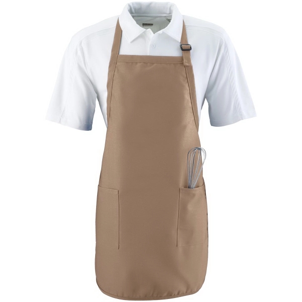 Polyester/cotton twill apron with neck strap, waist ties and patch pockets... from ASI 37461 Augusta Sportswear