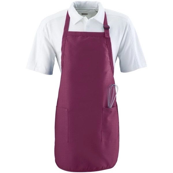 Polyester/cotton twill apron with neck strap, waist ties and patch pockets... from ASI 37461 Augusta Sportswear