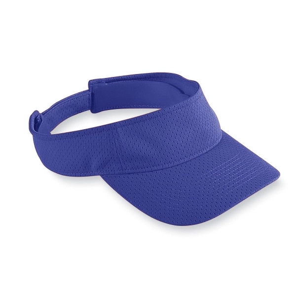 Youth athletic 100% polyester mesh visor with tricot backing.... from ASI 37461 Augusta Sportswear