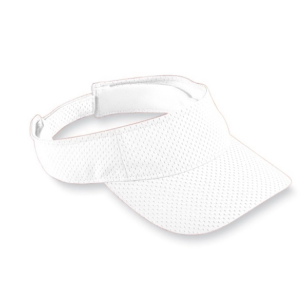 Youth athletic 100% polyester mesh visor with tricot backing.... from ASI 37461 Augusta Sportswear