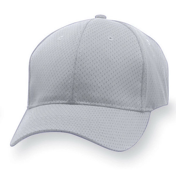 Youth 100% polyester athletic mesh six panel cap.... from ASI 37461 Augusta Sportswear