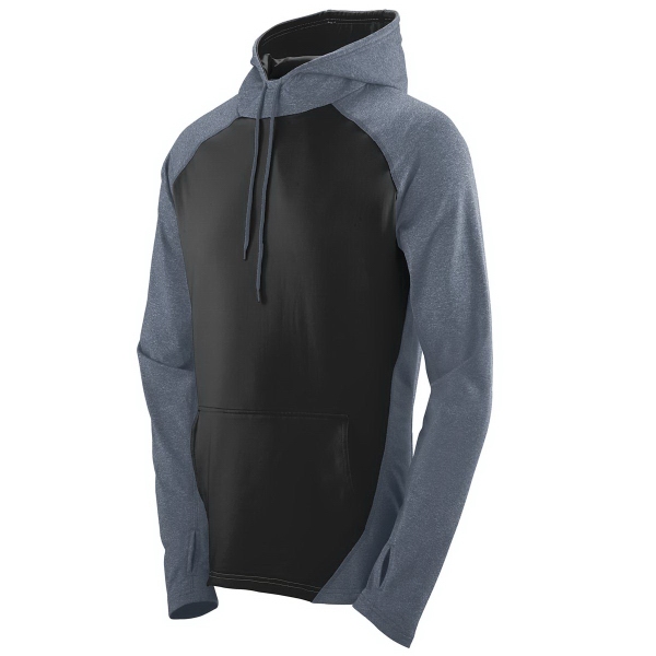 Adult polyester/spandex hoody with 4-way stretch, moisture wicking, and raglan sleeves.... from ASI 37461 Augusta Sportswear