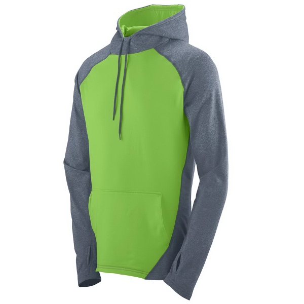 Adult polyester/spandex hoody with 4-way stretch, moisture wicking, and raglan sleeves.... from ASI 37461 Augusta Sportswear
